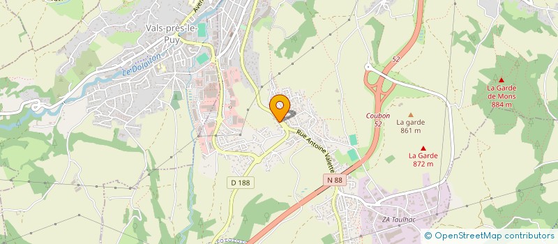 localisation de l'entreprise PRODENTEK  LE PUY-EN-VELAY