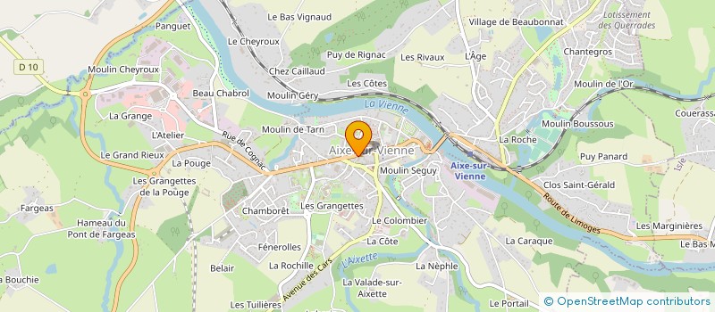 localisation de l'entreprise PRODES à AIXE-SUR-VIENNE