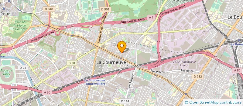 localisation de l'entreprise PRODES SARL à LA COURNEUVE