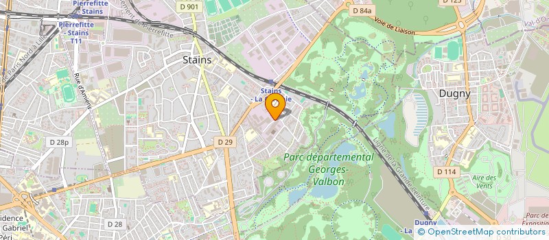 localisation de l'entreprise PRODESIGN à STAINS