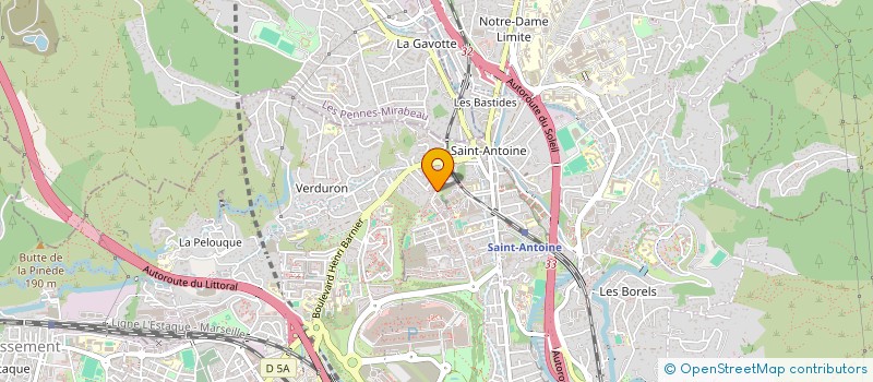localisation de l'entreprise PRODESIGN à MARSEILLE