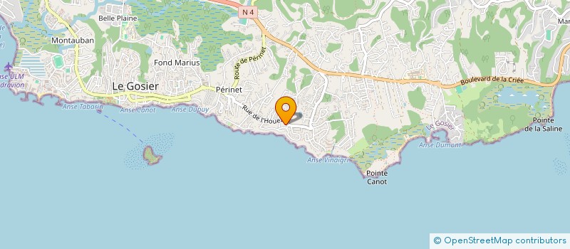 localisation de l'entreprise PRODEVA  LE GOSIER