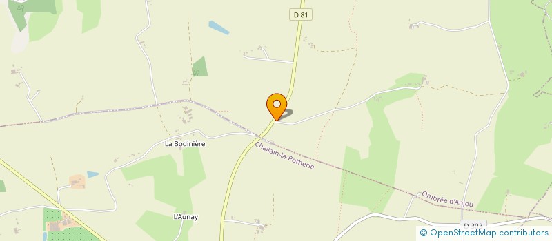 localisation de l'entreprise PRODHOMME CHARLOTTE SARL  OMBREE D'ANJOU