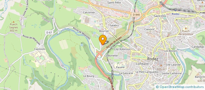 localisation de l'entreprise PRODIAL à RODEZ