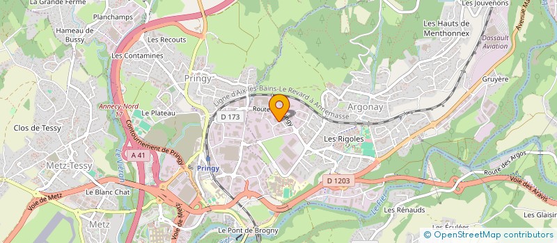 localisation de l'entreprise PRODIC à ARGONAY