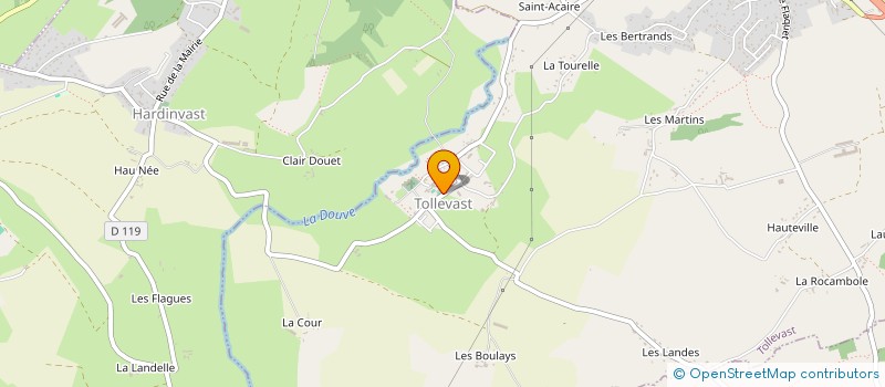 localisation de l'entreprise PRODICAL à TOLLEVAST