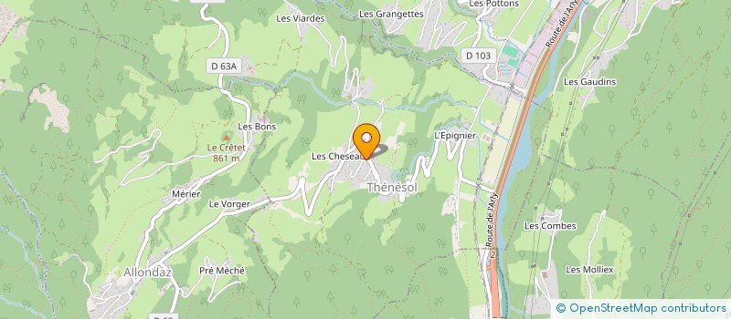 localisation de l'entreprise PRODICIME  THENESOL