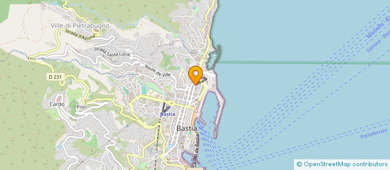 localisation de l'entreprise PRODIF à BASTIA