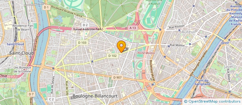 localisation de l'entreprise PRODIGUE à BOULOGNE-BILLANCOURT