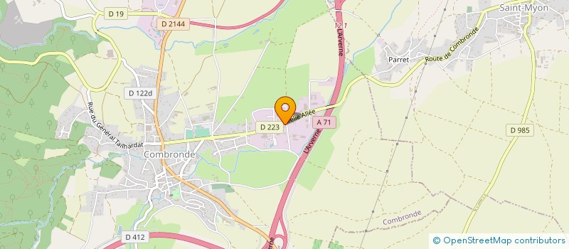 localisation de l'entreprise PRODIJ HABITAT AURA à COMBRONDE