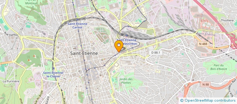 localisation de l'entreprise PRODILOG à SAINT-ETIENNE