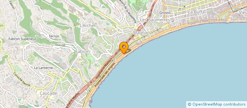 localisation de l'entreprise PRODIMAGES à NICE