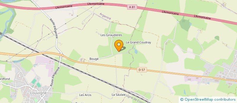 localisation de l'entreprise PRODIMO à LOUVIGNE
