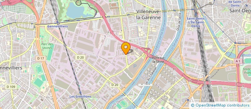 localisation de l'entreprise PRODIS à VILLENEUVE-LA-GARENNE