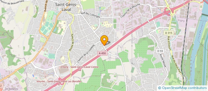 localisation de l'entreprise PRODITEC à SAINT-GENIS-LAVAL