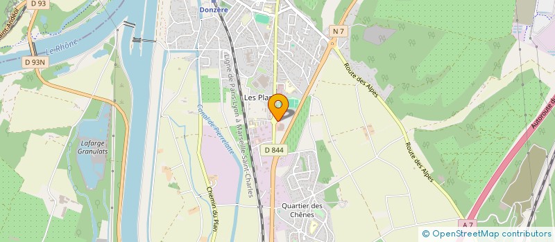 localisation de l'entreprise PRODON à DONZERE