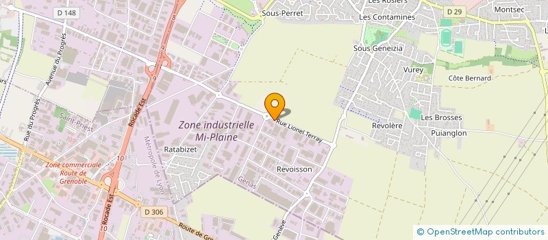 localisation de l'entreprise PRODOTTI FRANCE  GENAS