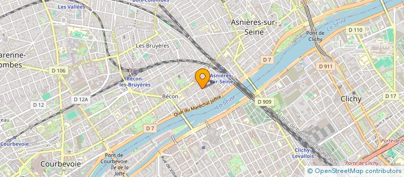 localisation de l'entreprise PRODUC'TEAM à ASNIERES-SUR-SEINE