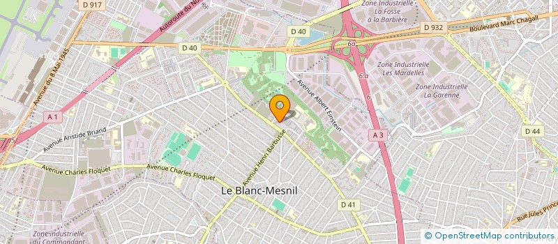 localisation de l'entreprise PRODUCENE BM  LE BLANC-MESNIL