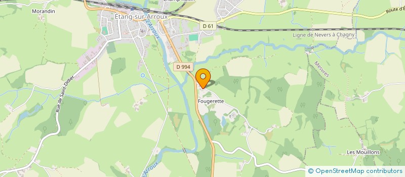 localisation de l'entreprise PRODUCTEURS ET ARTISANS A FOUGERETTE  ETANG-SUR-ARROUX