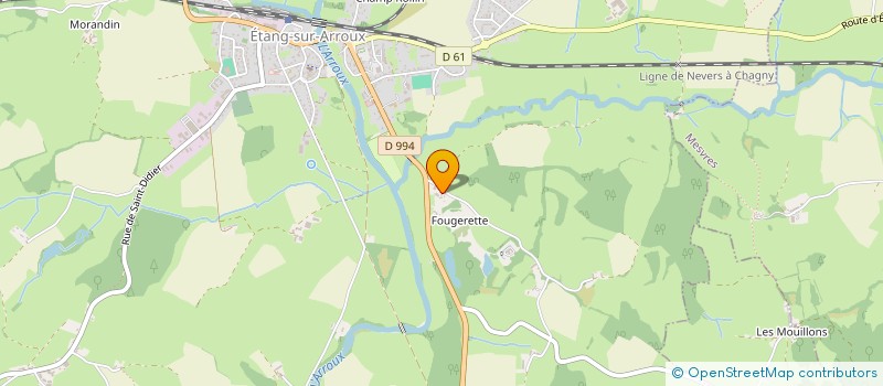 localisation de l'entreprise PRODUCTEURS ET ARTISANS A FOUGERETTE  ETANG-SUR-ARROUX