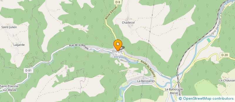 localisation de l'entreprise PRODUCTEURS ET ARTISANS DU PAYS DE BLESLE MASSIAC à BLESLE