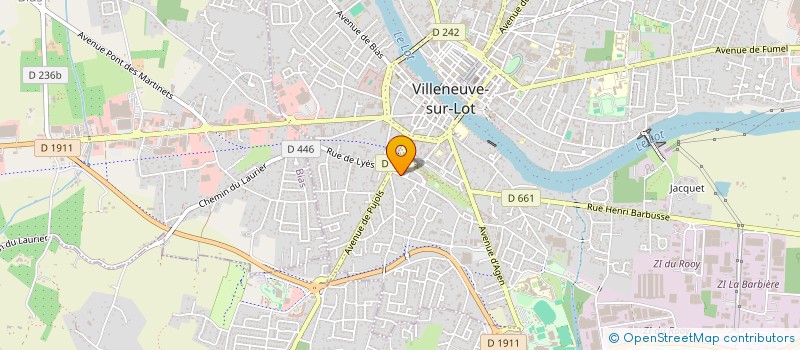 localisation de l'entreprise PRODUCTEURS FERMIERS DU TERROIR VILLENEUVOIS  VILLENEUVE SUR LOT