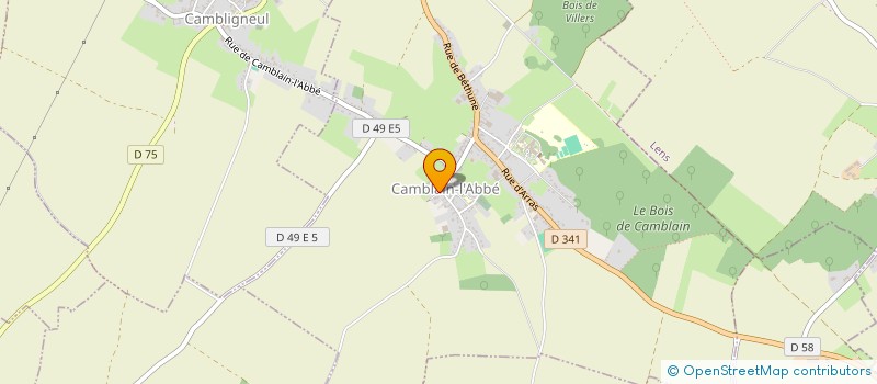 localisation de l'entreprise PRODUCTEURS & MOI  CAMBLAIN-L'ABBE