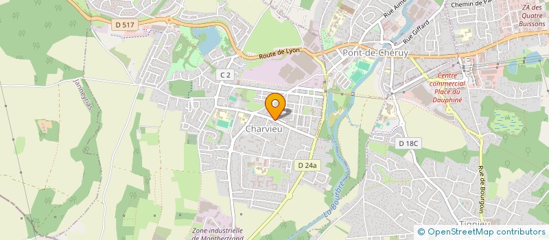 localisation de l'entreprise PRODUCTILYON à CHARVIEU-CHAVAGNEUX