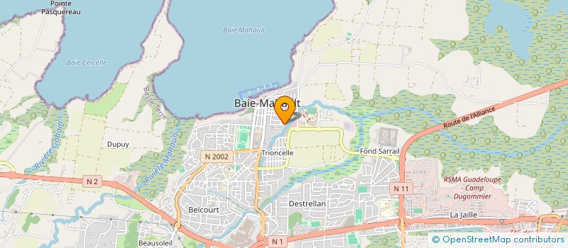 localisation de l'entreprise PRODUCTION ART COLLECTION  BAIE-MAHAULT