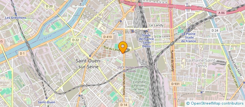 localisation de l'entreprise PRODUCTION & BROADCASTING COMPANY à SAINT-OUEN-SUR-SEINE