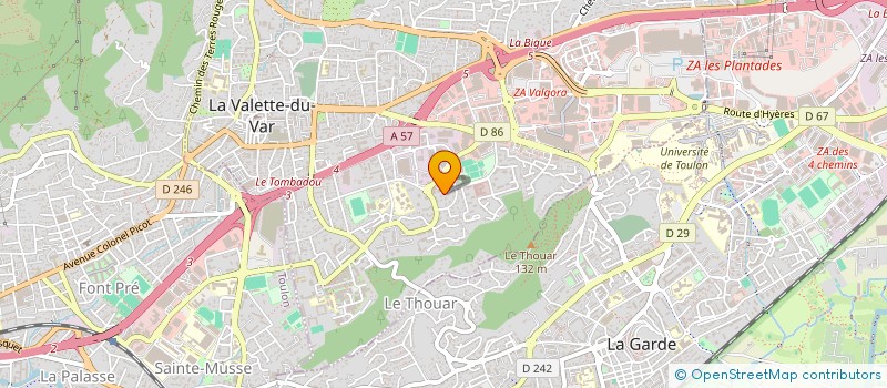 localisation de l'entreprise PRODUCTION.COM à LA VALETTE-DU-VAR