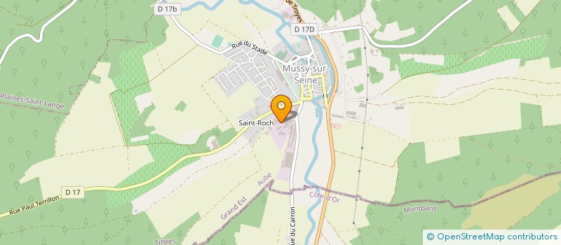 localisation de l'entreprise PRODUCTION COMMERCIAL MATIERE BOIS  MUSSY-SUR-SEINE