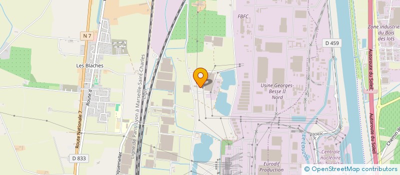 localisation de l'entreprise PRODUCTION FLORALE  PIERRELATTE