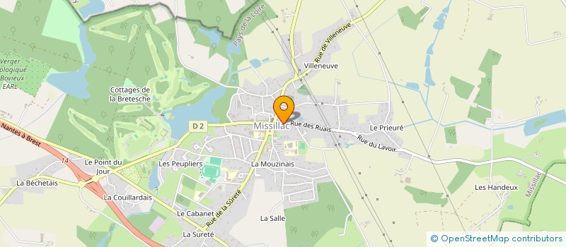 localisation de l'entreprise PRODUCTION LOIRE BRETAGNE à MISSILLAC