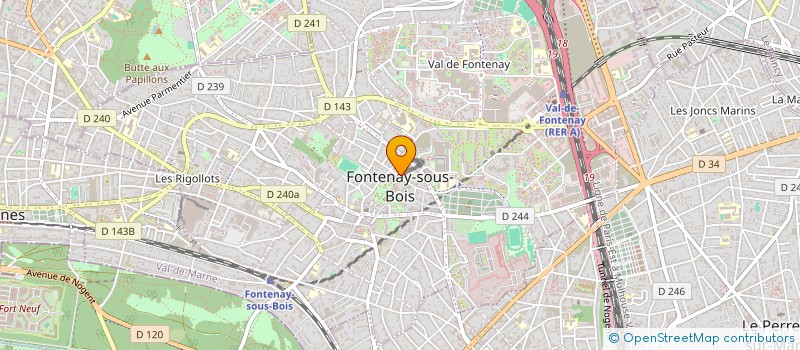 localisation de l'entreprise PRODUCTION N M à FONTENAY-SOUS-BOIS