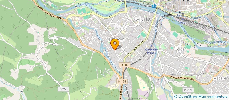 localisation de l'entreprise PRODUCTION NOIR SOLEIL  JURANCON