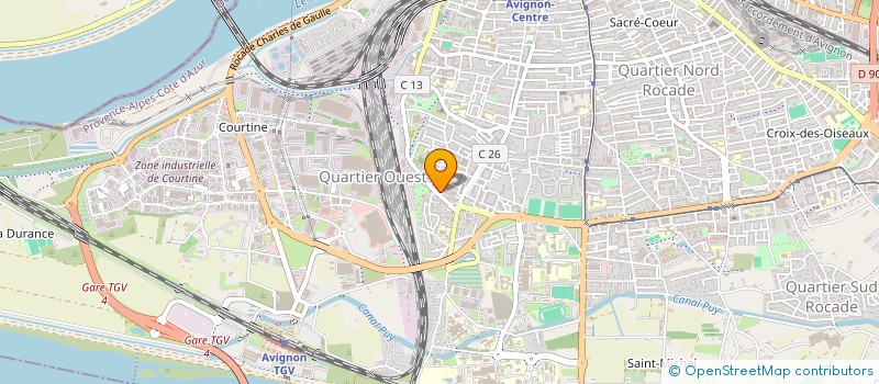 localisation de l'entreprise PRODUCTION ROUGE VERT DU SUD  AVIGNON