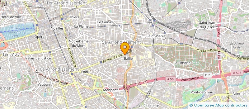 localisation de l'entreprise PRODUCTIONS AGRICOLE FRUITIERE à MARSEILLE