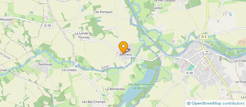 localisation de l'entreprise PRODUCTIONS HORS JEU  EVRAN