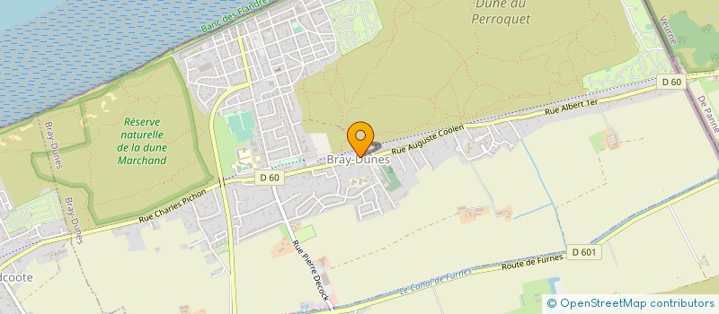 localisation de l'entreprise PRODUCTIONS IRDECOF FRANCE  BRAY-DUNES