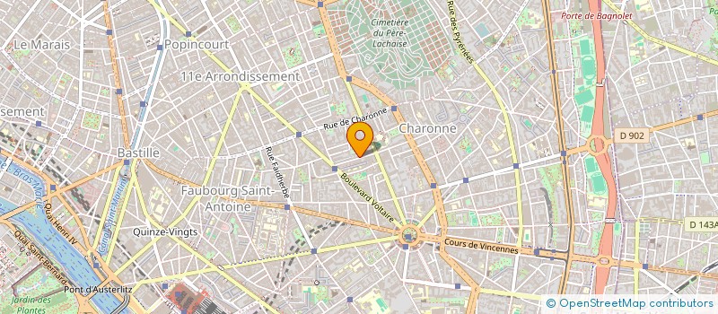 localisation de l'entreprise PRODUCTIONS LA POURSUITE DU BLEU  PARIS