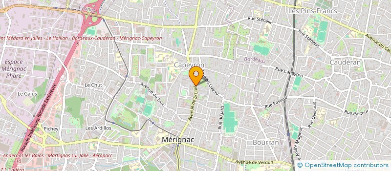 localisation de l'entreprise PRODUIRE EN AQUITAINE P.E.A.  MERIGNAC