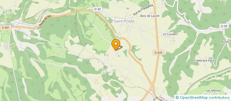 localisation de l'entreprise PRODUIT DU QUERCY  SAINT-PROJET