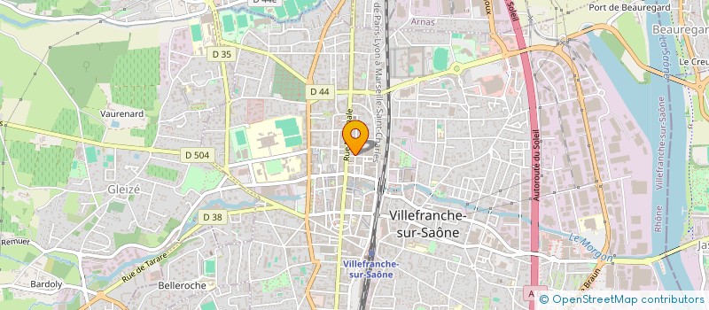 localisation de l'entreprise PRODUITS CAOUTCHOUC SERVICE à VILLEFRANCHE-SUR-SAONE
