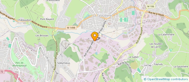 localisation de l'entreprise PRODUITS DE LAIT RANCE  LA TALAUDIERE