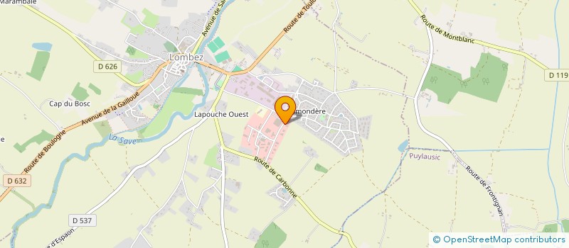 localisation de l'entreprise PRODUITS DU NORD CASH ET CARRY à LOMBEZ