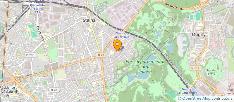 localisation de l'entreprise PRODUITS METALLURGIQUES DE SUEDE à STAINS