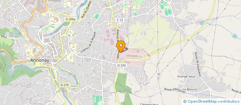 localisation de l'entreprise PRODUITS PETROLIERS BROSSIER  ANNONAY