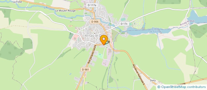 localisation de l'entreprise PRODUITS ROUTIERS BITUMES à ARNAY-LE-DUC
